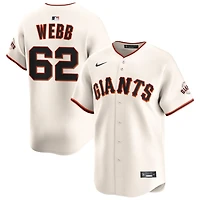 Logan Webb Men's Nike Cream San Francisco Giants Home Limited Custom Jersey