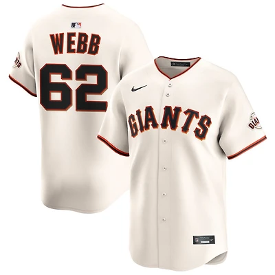 Logan Webb Men's Nike Cream San Francisco Giants Home Limited Custom Jersey