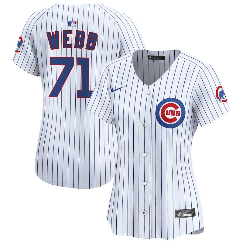Jacob Webb Women's Nike White Chicago Cubs Home Limited Custom Jersey