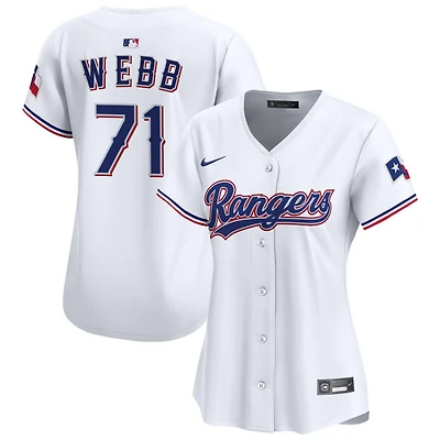 Jacob Webb Women's Nike White Texas Rangers Home Limited Custom Jersey