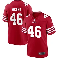 Jon Weeks Men's Nike Scarlet San Francisco 49ers Custom Jersey
