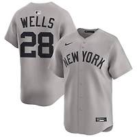 Austin Wells Men's Nike Gray New York Yankees Away Limited Custom Jersey