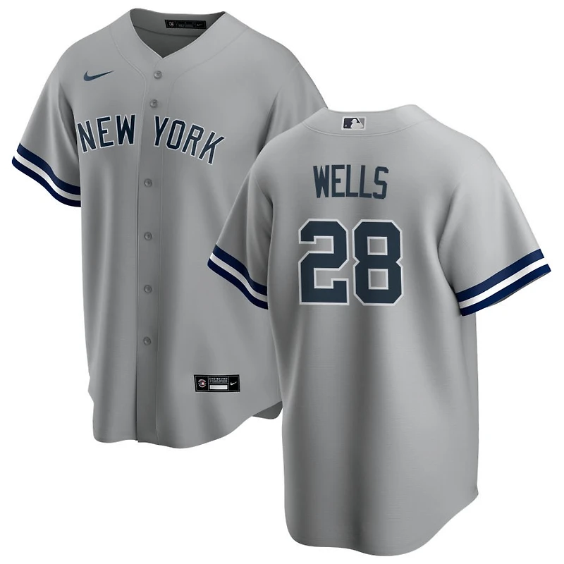 Austin Wells Men's Nike Gray New York Yankees Road Replica Custom Jersey