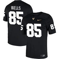 Landon Wells Men's Nike Black Vanderbilt Commodores NIL Pick-A-Player Game Jersey