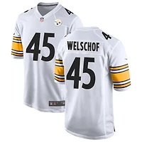 Julius Welschof Men's Nike White Pittsburgh Steelers Game Custom Jersey