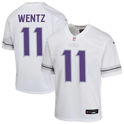 Carson Wentz Youth Nike White Minnesota Vikings Alternate Custom Game Jersey