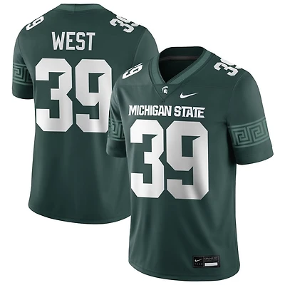 Elisha West Men's Nike Green Michigan State Spartans NIL Pick-A-Player Game Jersey