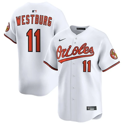 Jordan Westburg Youth Nike  White Baltimore Orioles Home Custom Limited Jersey