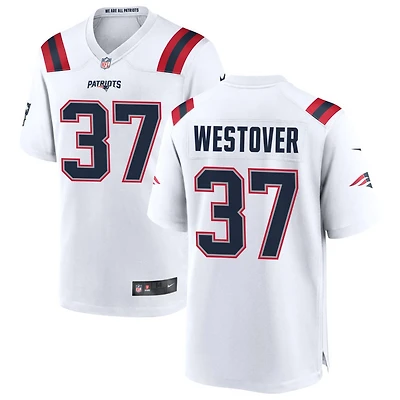 Jack Westover Men's Nike White New England Patriots Custom Game Jersey