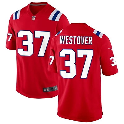 Jack Westover Men's Nike Red New England Patriots Alternate Custom Jersey