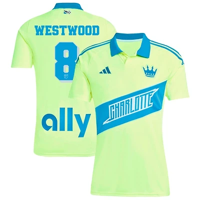 Ashley Westwood Men's adidas Yellow Charlotte FC 2025 Third Replica Custom Jersey