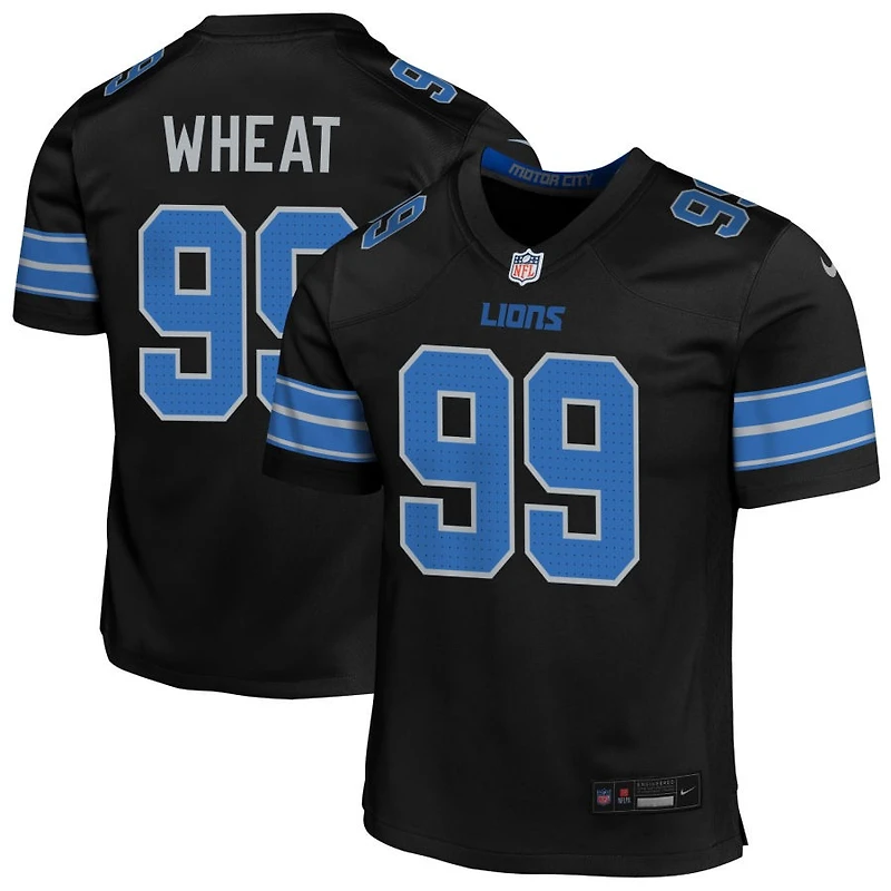 Tyrus Wheat Youth Nike  Black Detroit Lions Alternate Custom Game Jersey
