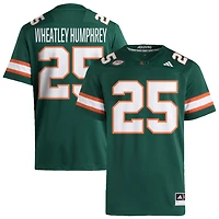 Chris Wheatley Humphrey Men's adidas  Green Miami Hurricanes NIL Pick-A-Player Alternate Premier Football Jersey
