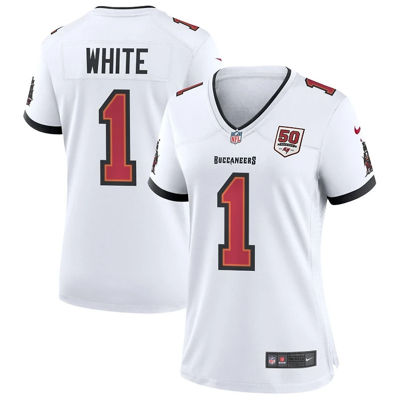 Rachaad White Women's Nike White Tampa Bay Buccaneers 50th Season Custom Game Jersey