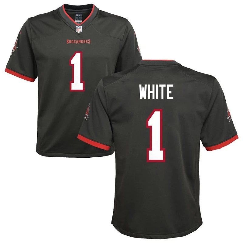 Rachaad White Youth Nike Pewter Tampa Bay Buccaneers Alternate Custom Game Jersey