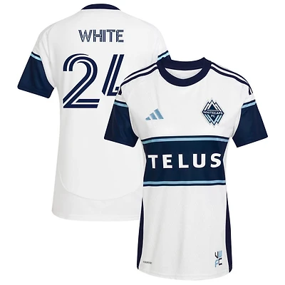 Brian White Women's adidas  White Vancouver Whitecaps FC 2025 The Peak Replica Custom Jersey