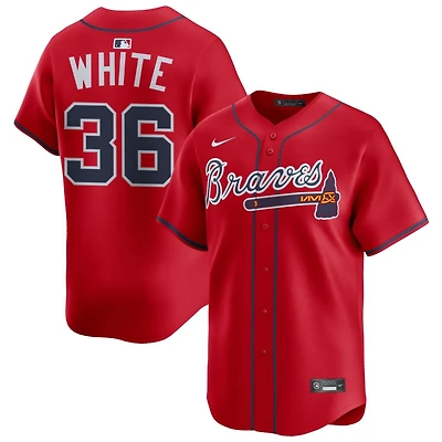 Eli White Men's Nike Red Atlanta Braves Alternate Limited Custom Jersey