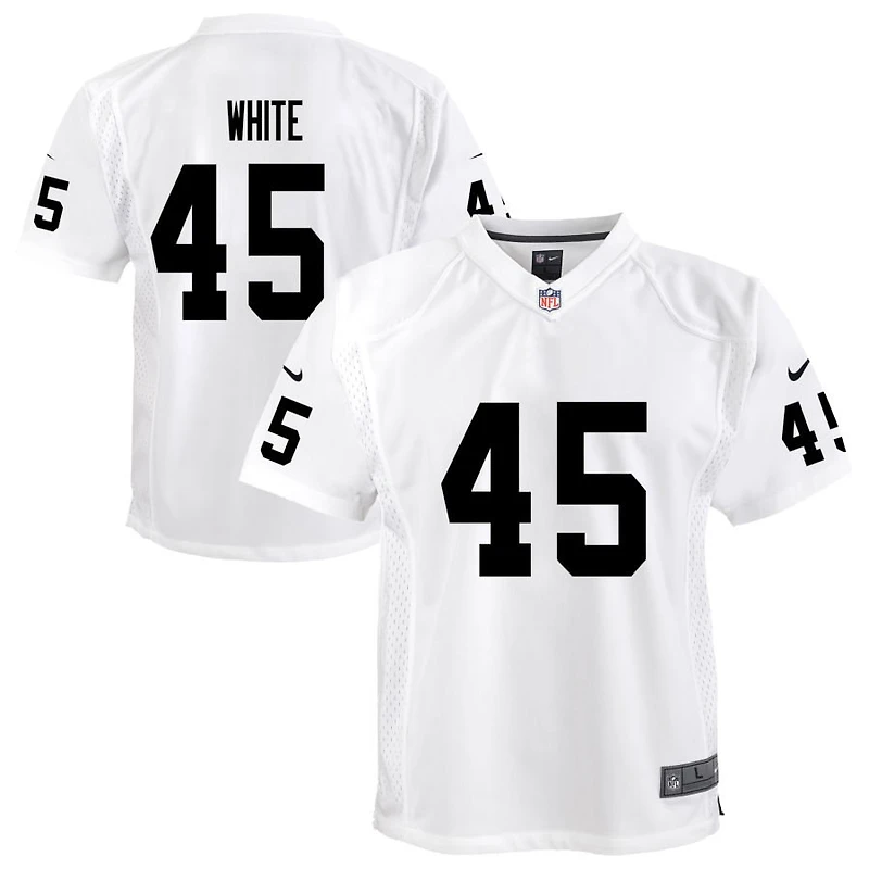 Devin White Youth Nike White Las Vegas Raiders Team Custom Game Jersey