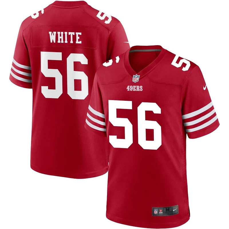 Keion White Men's Nike Scarlet San Francisco 49ers Custom Jersey