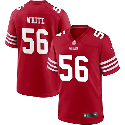 Keion White Men's Nike Scarlet San Francisco 49ers Custom Jersey