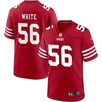 Keion White Men's Nike Scarlet San Francisco 49ers Custom Jersey