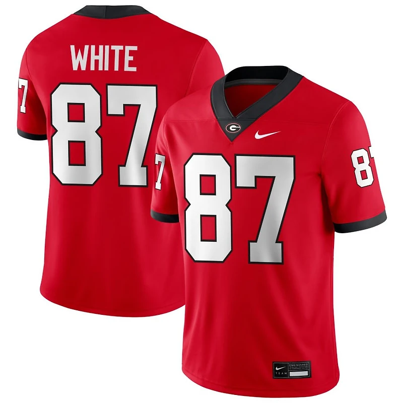 Jordan White Men's Nike Red Georgia Bulldogs NIL Pick-A-Player Game Jersey