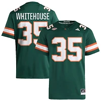 Jack Whitehouse Men's adidas  Green Miami Hurricanes NIL Pick-A-Player Alternate Premier Football Jersey