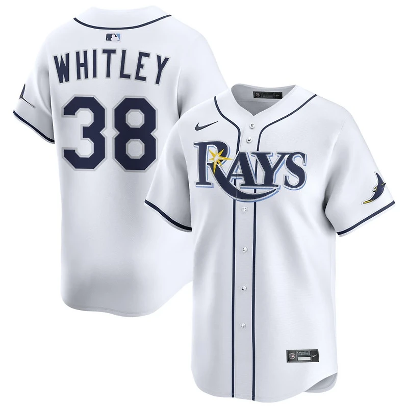 Forrest Whitley Youth Nike White Tampa Bay Rays Home Limited Custom Jersey