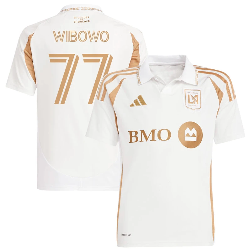 Adrian Wibowo Youth adidas  White LAFC 2025 Secondary Replica Custom Jersey