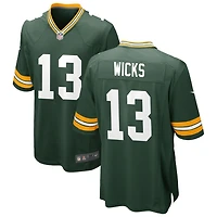 Dontayvion Wicks Men's Nike Green Green Bay Packers Custom Game Jersey
