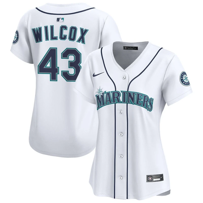 Cole Wilcox Women's Nike  White Seattle Mariners Home Limited Custom Jersey