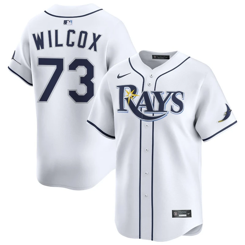 Cole Wilcox Youth Nike White Tampa Bay Rays Home Limited Custom Jersey