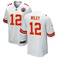 Jared Wiley Men's Nike White Kansas City Chiefs Custom Game Jersey