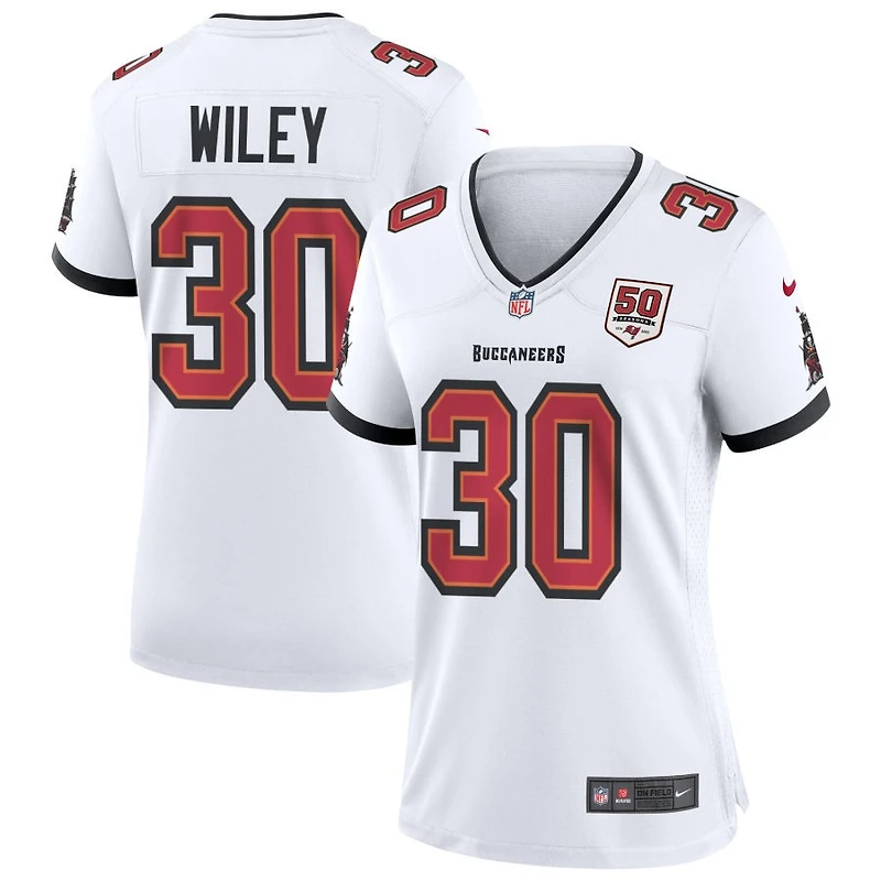 Michael Wiley Women's Nike White Tampa Bay Buccaneers 50th Season Custom Game Jersey