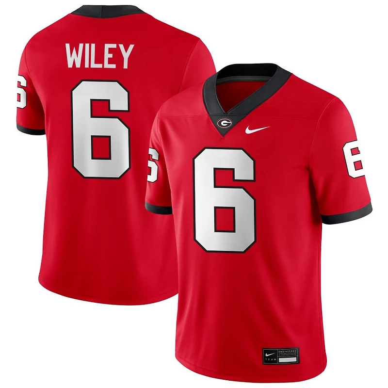 CJ Wiley Men's Nike Red Georgia Bulldogs NIL Pick-A-Player Game Jersey