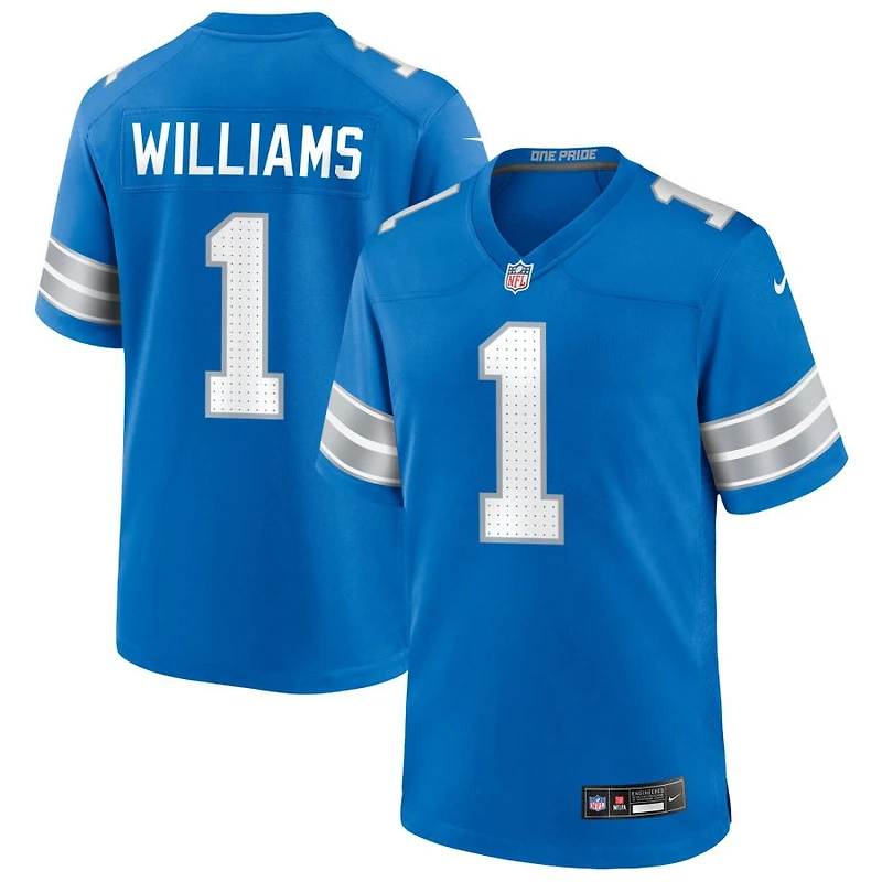 Jameson Williams Men's Nike Blue Detroit Lions Custom Game Jersey