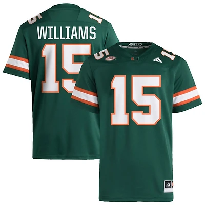 Markeith Williams Men's adidas Green Miami Hurricanes NIL Pick-A-Player Alternate Premier Football Jersey