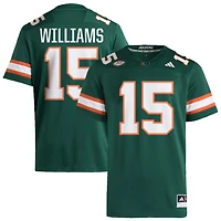 Markeith Williams Men's adidas  Green Miami Hurricanes NIL Pick-A-Player Alternate Premier Football Jersey