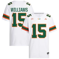 Markeith Williams Men's adidas  White Miami Hurricanes NIL Pick-A-Player White Premier Football Jersey