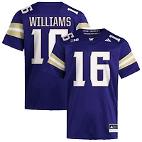 Justice Williams Men's adidas  Purple Washington Huskies NIL Pick-A-Player Home Premier Football Jersey