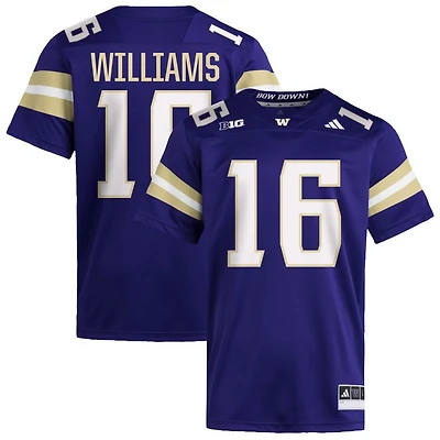 Justice Williams Men's adidas  Purple Washington Huskies NIL Pick-A-Player Home Premier Football Jersey