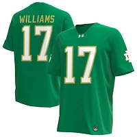 Cam Williams Men's Under Armour Kelly Green Notre Dame Fighting Irish Alternate NIL Pick-A-Player Replica Football Jersey