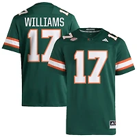Emory Williams Men's adidas  Green Miami Hurricanes NIL Pick-A-Player Alternate Premier Football Jersey