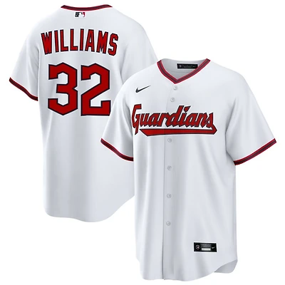 Gavin Williams Men's Nike  White Cleveland Guardians Home Custom Replica Jersey