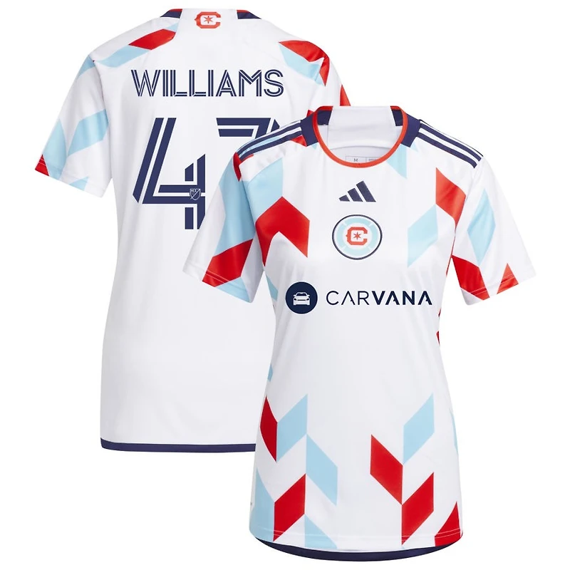 Sam Williams Women's adidas  White Chicago Fire 2024 A Kit For All Replica Custom Jersey