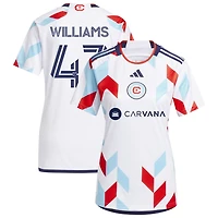 Sam Williams Women's adidas  White Chicago Fire 2024 A Kit For All Replica Custom Jersey