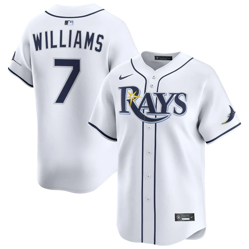 Carson Williams Men's Nike White Tampa Bay Rays Home Limited Custom Jersey