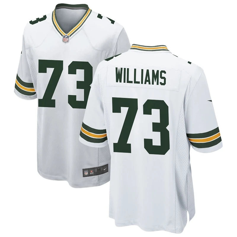John Williams Men's Nike White Green Bay Packers Custom Game Jersey