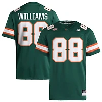 Riley Williams Men's adidas  Green Miami Hurricanes NIL Pick-A-Player Alternate Premier Football Jersey