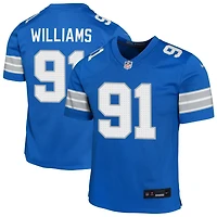 Tyleik Williams Youth Nike Blue Detroit Lions Custom Game Jersey